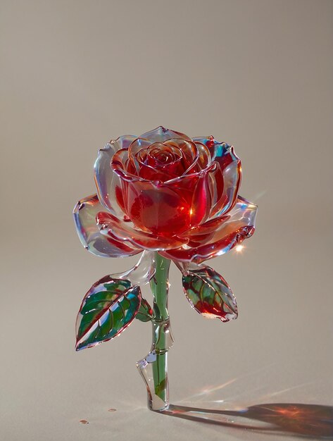 a glass rose
