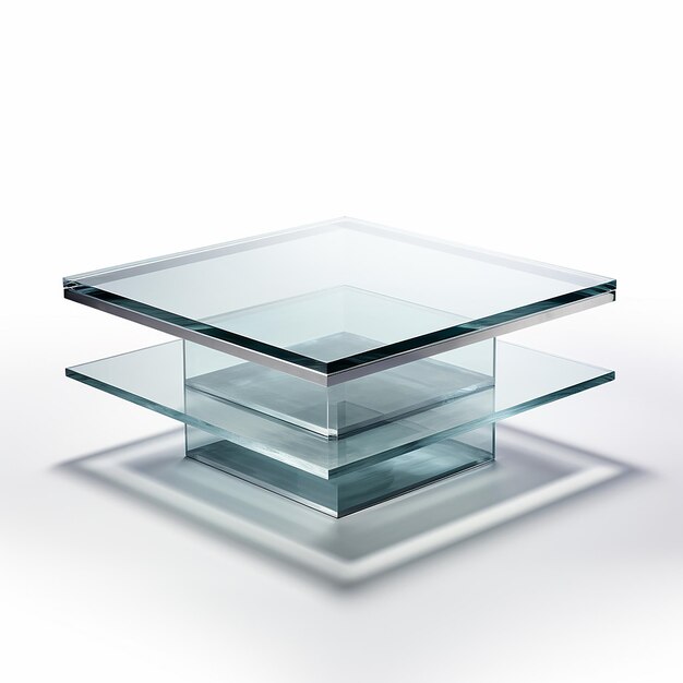 Photo a glass shelf with a glass top that says quot glass quot on it