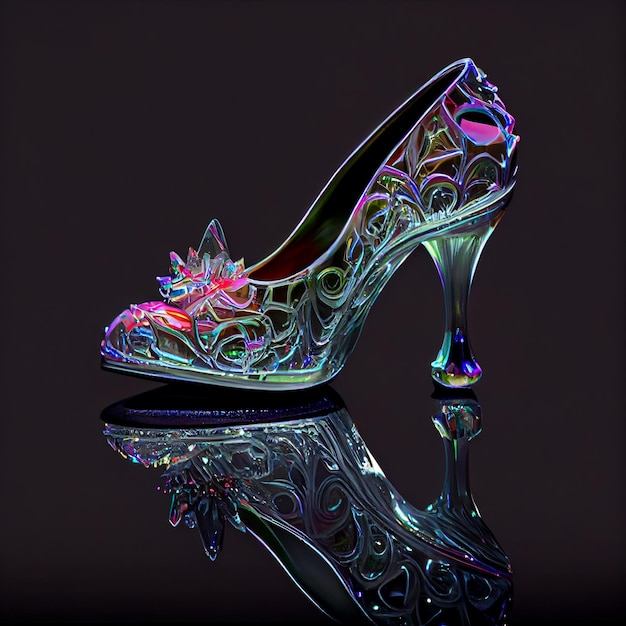 Glass sleeper stiletto delicate designer generative AI