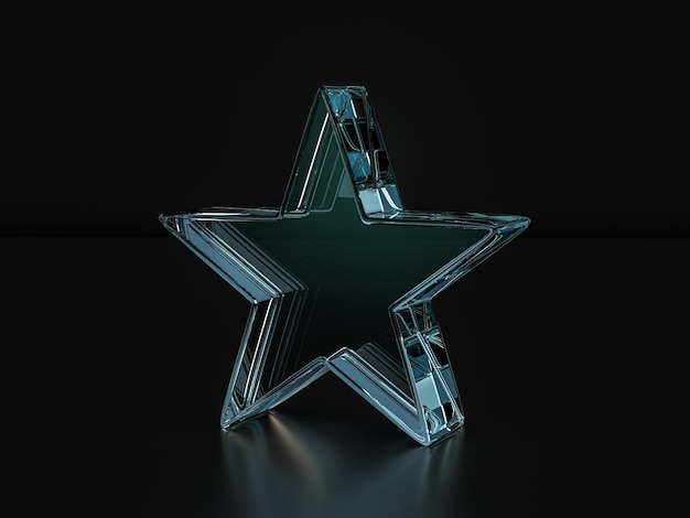 Foto simbolo della stella di vetro