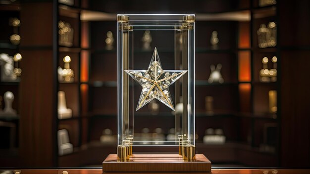 Glass star trophy