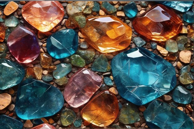 Foto sfondo di pietra di vetro sfondo di pietra di vetro sfondo di pietra sfondo di pietre di vetro trasparente pietre di ciottoli ai generativo