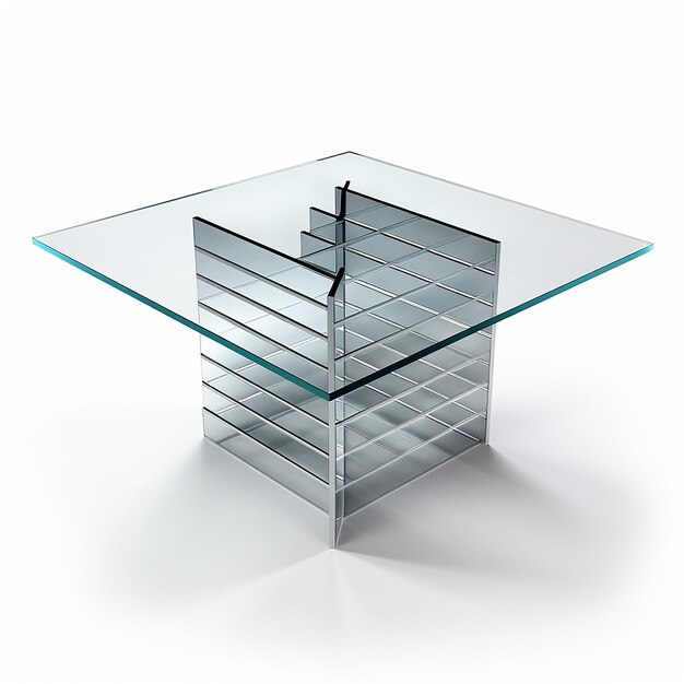 Photo a glass table with a glass top that says quot the number 1 quot on it