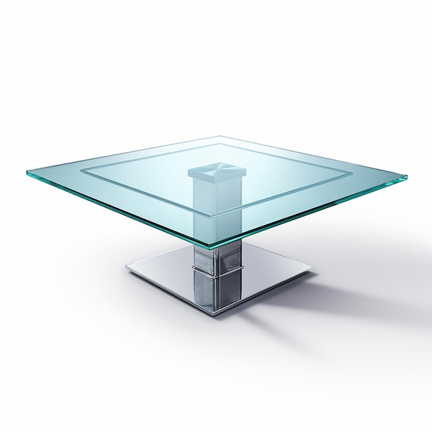 a glass table with a glass top that says quot the top quot