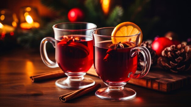 Photo a glass of tea with a candle next to it