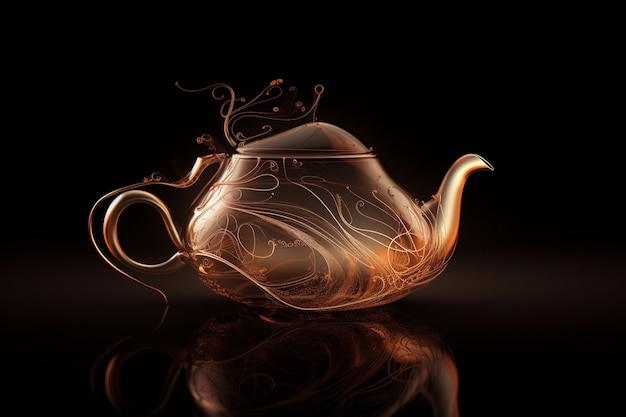 a glass teapot