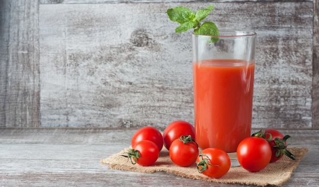 A glass of tomato juice 