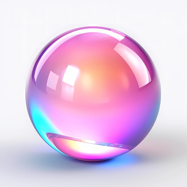 glass transparent ball generative ai