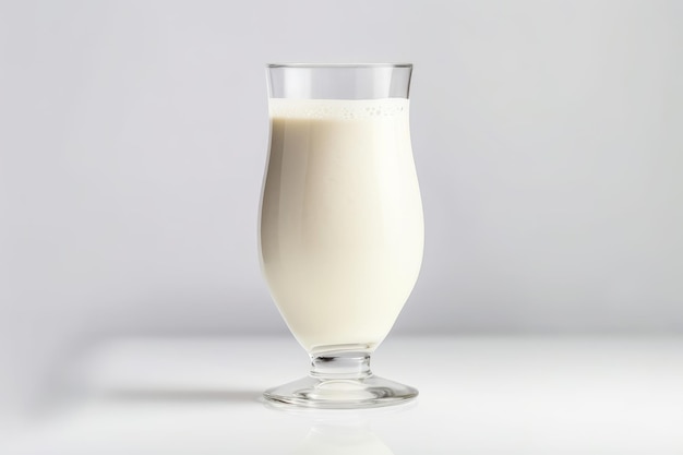 Glass vanilla milkshake glass Generate Ai