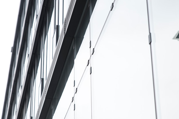 Glass wall of office building