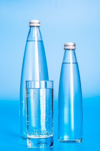 Glass water bottles