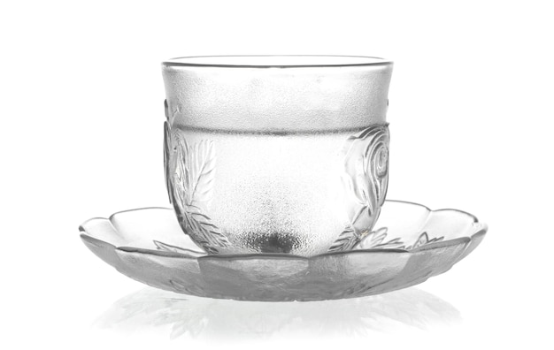 Photo glass of water isolated on white background.