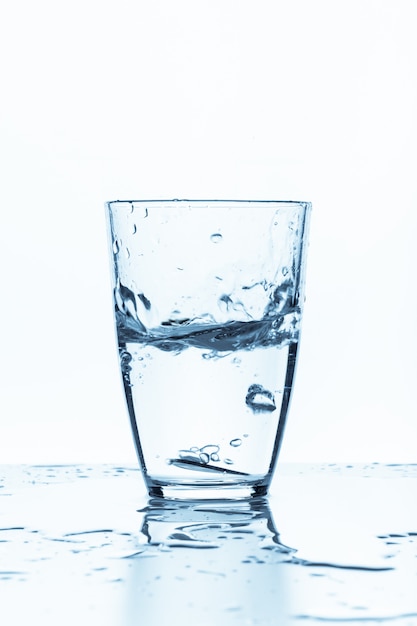 Glass of water isolated on white