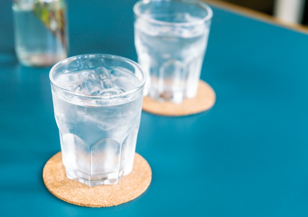 glass of water on table