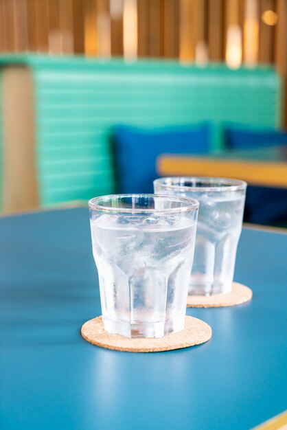 glass of water on table