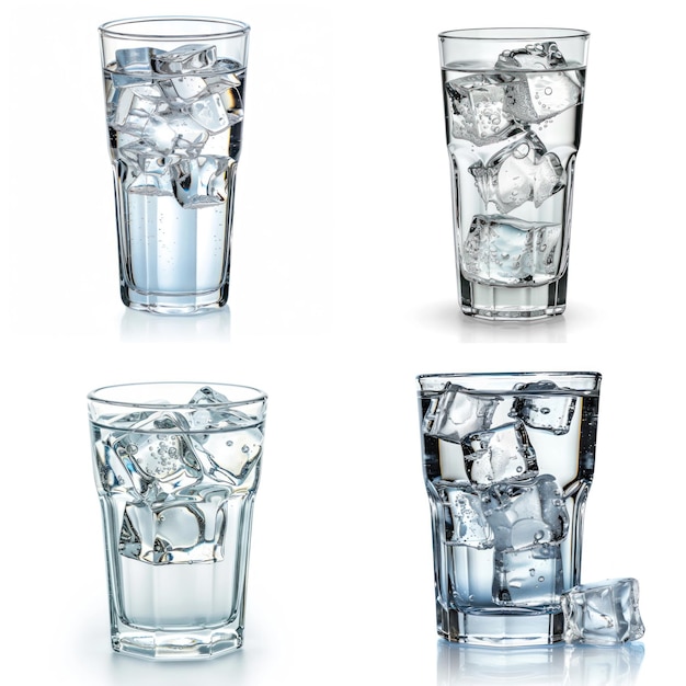 Photo glass of water on white background