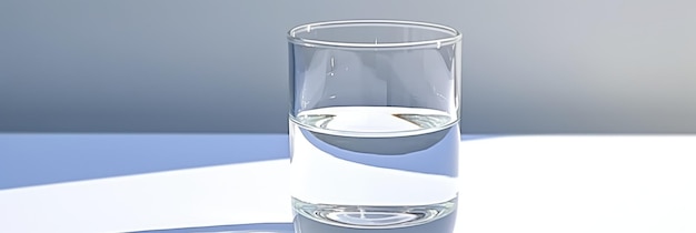 a glass of water on white background