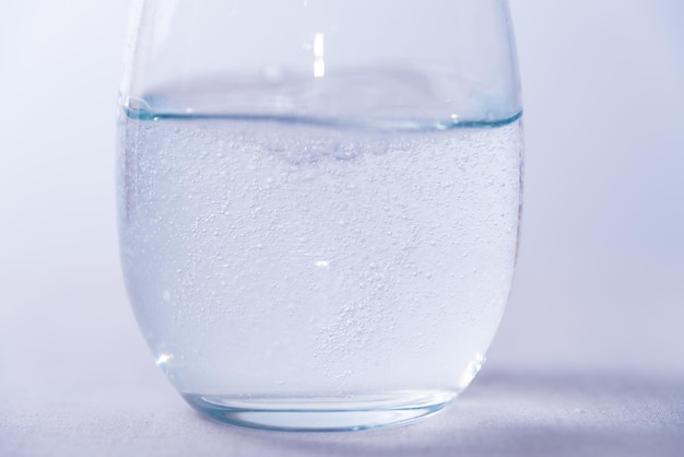 A glass of water with condensation on it