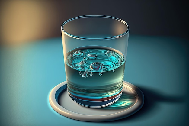 A glass of water