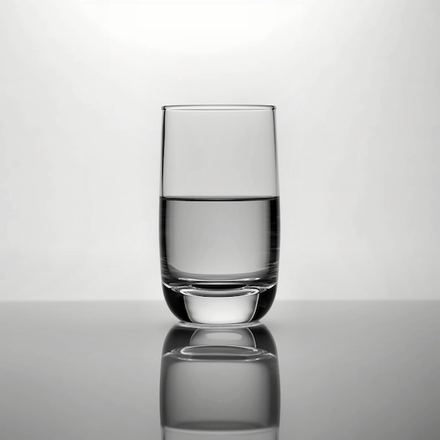 a glass of water