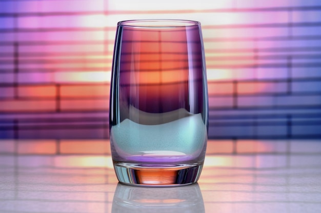 a glass of water