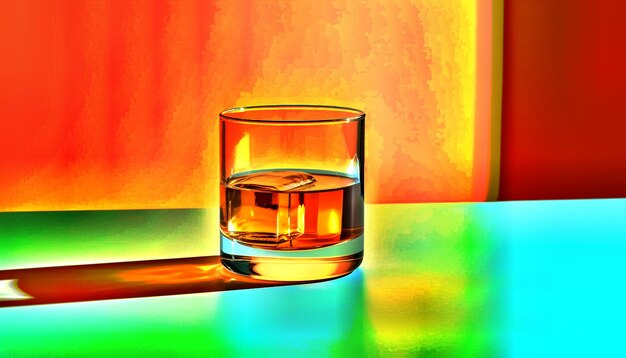 a glass of water