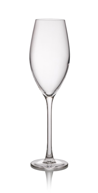 Glass on a white background