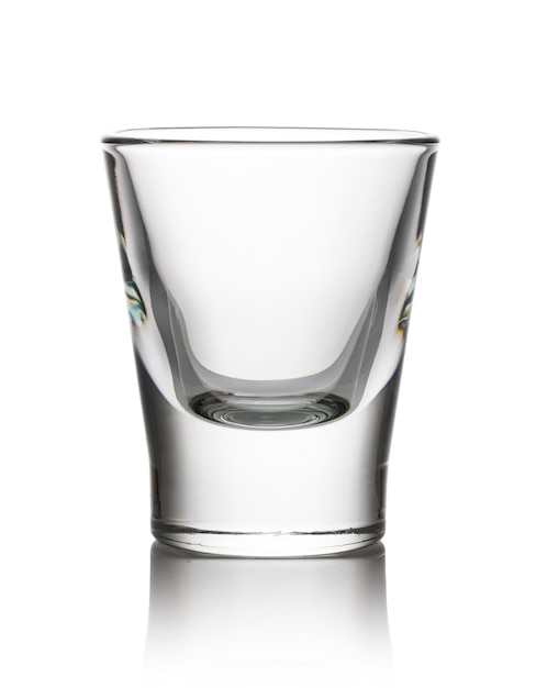 Glass on a white background