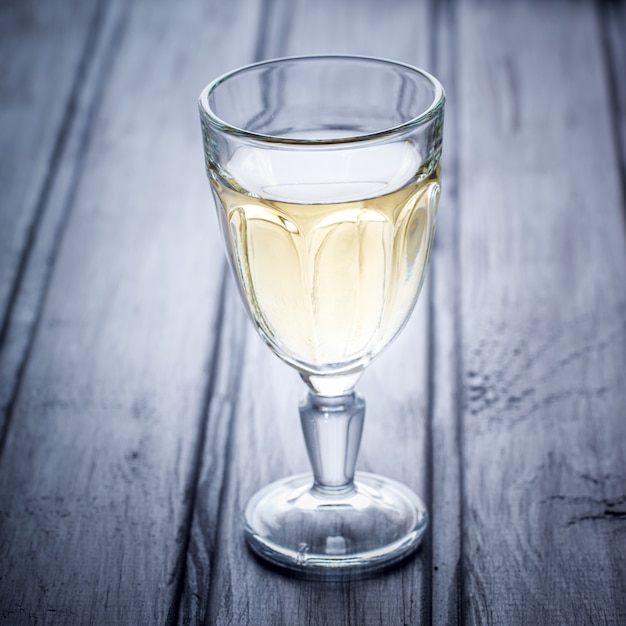 Glass of white Wine. Alcoholic Drink 