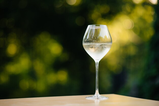 A glass of white wine