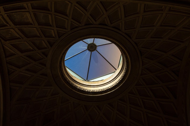 Photo glass window on the roof in vatican