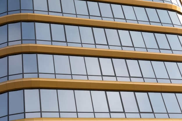 Glass windows of an office building business concept