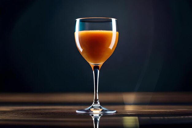 a glass of wine with a dark background