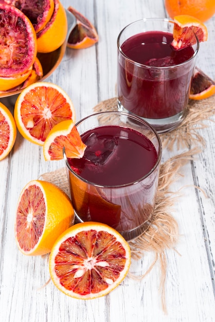 Glass with Blood Orange Juice