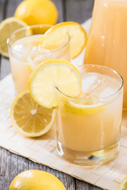 Glass with Lemon Juice