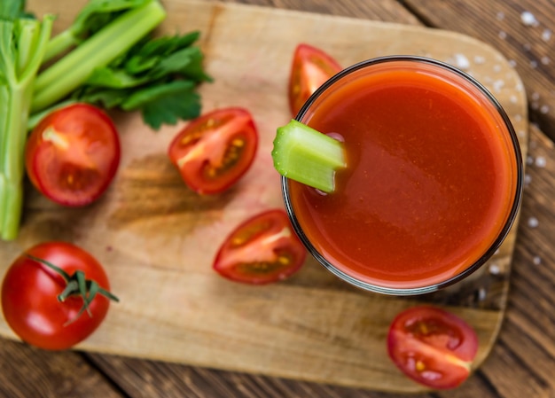 Glass with Tomato Juice