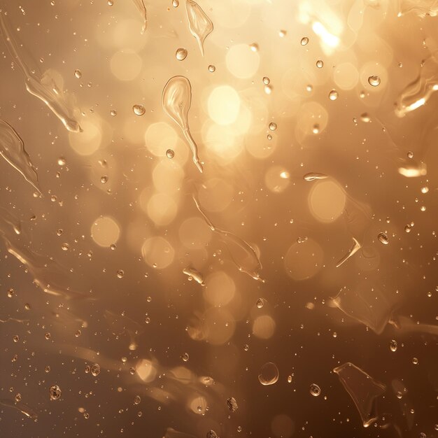 a glass with water drops and a light background