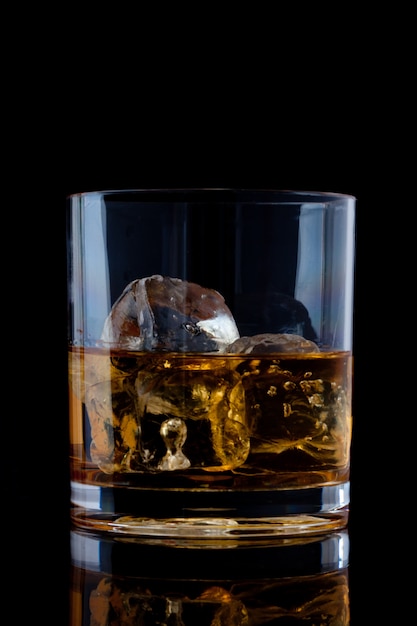 Glass with whiskey