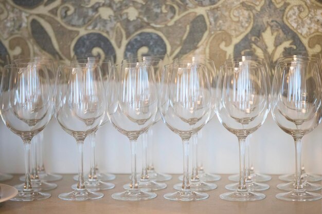 Glasses for a buffet table