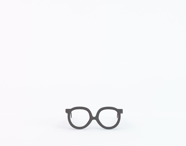 사진 흰색 배경에 고립 된 안경 전면