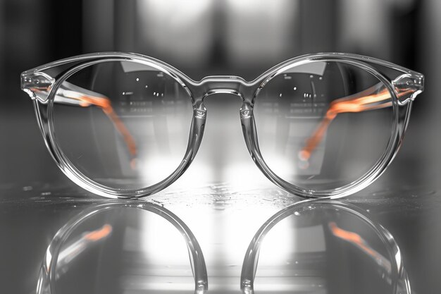 Photo glasses lying on the table the concept of good eyesight