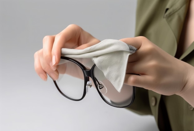 Glasses microfiber cloth fabric Optical care Generate Ai