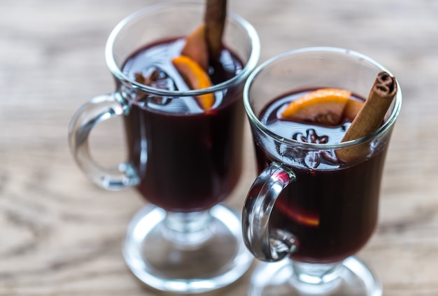 Photo glasses of mulled wine