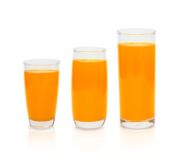 Glasses of orange juice