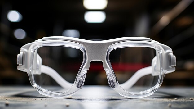 Glasses Resting on Wooden Table