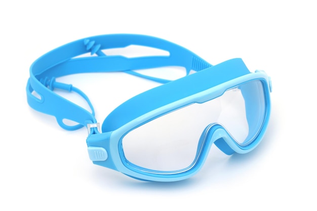 Photo glasses for swimming isolated on a white background.