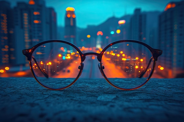 Glasses that adjust correctly eyesight from blurred to sharp generative ai