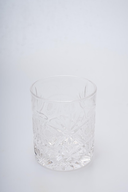 Glasses of various shapes on a white background
