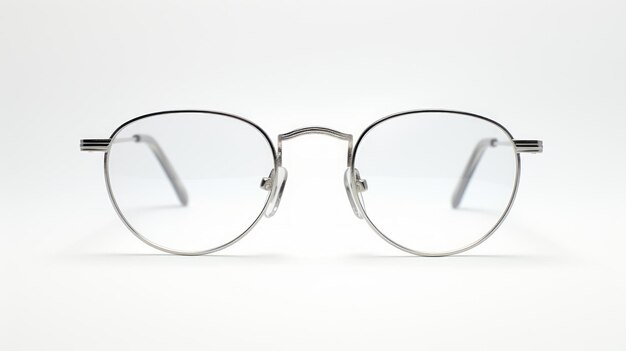 Glasses white isolated on white background