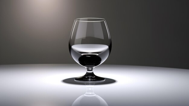 Photo glassware black artistic shapes single product centered ai generative